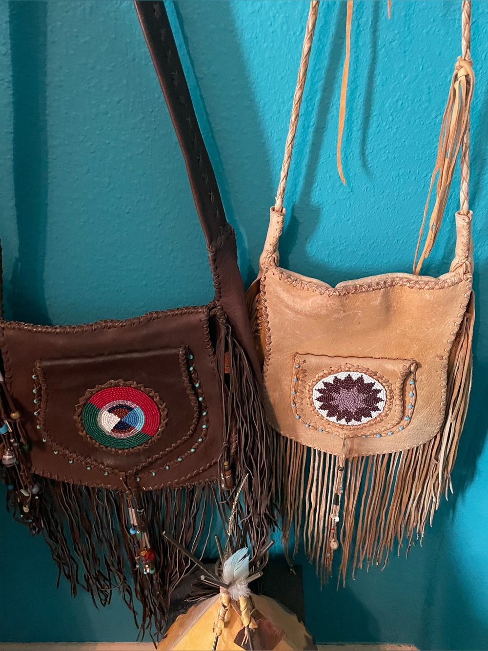 Fringed Suede Crossbody Bag - Tan